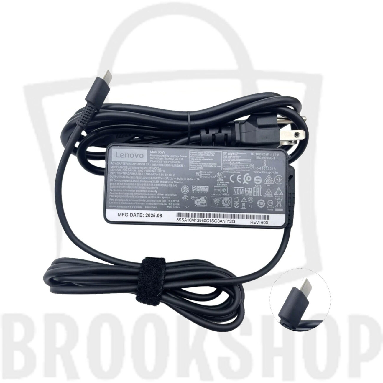 Cargador Lenovo 65W Tipo C Original